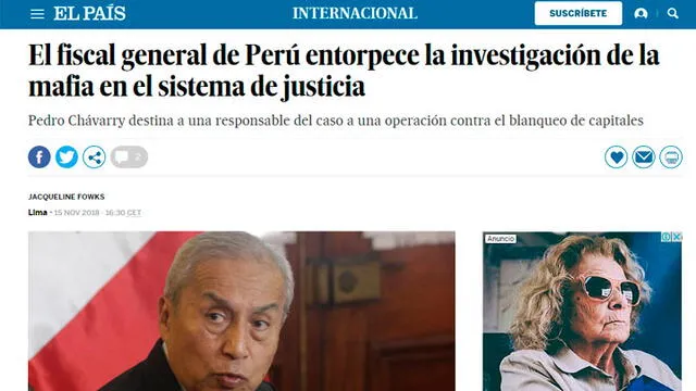 Así informaron medios internacionales remoción de fiscales Domingo Pérez y Rafael Vela