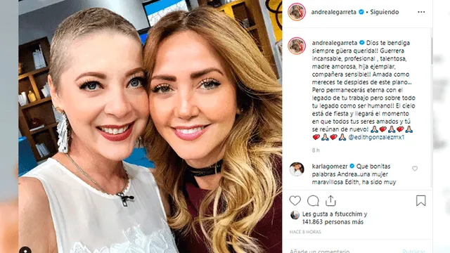 Edith González dejó un inmenso vacío entre sus allegados. (Foto: Instagram)