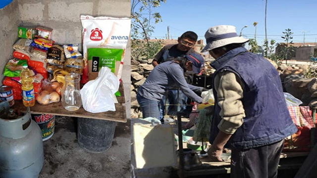 Anciano y sus diez perritos recibieron ayuda en Arequipa  [FOTOS]