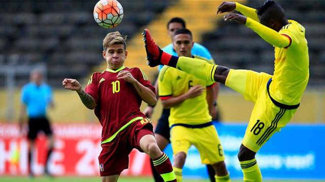 Venezuela derrotó a Colombia por 1-0 con golazo de Samuel Sosa por el Sudamericano Sub 20