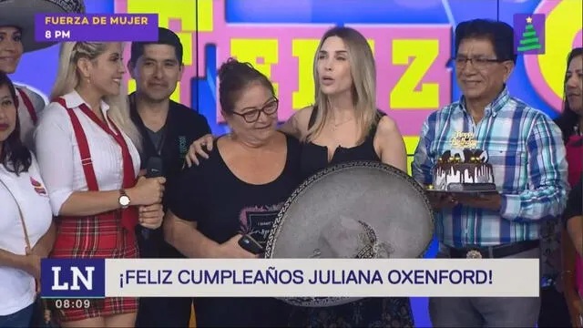 Juliana Oxenford recibió sorpresa de cumpleaños en vivo