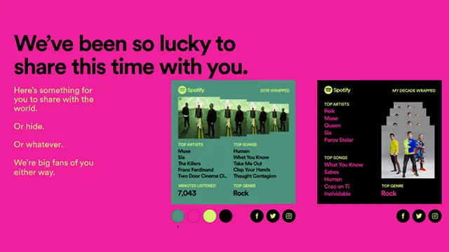 Resumen musical personalizado del 2019. | Foto: Spotify.