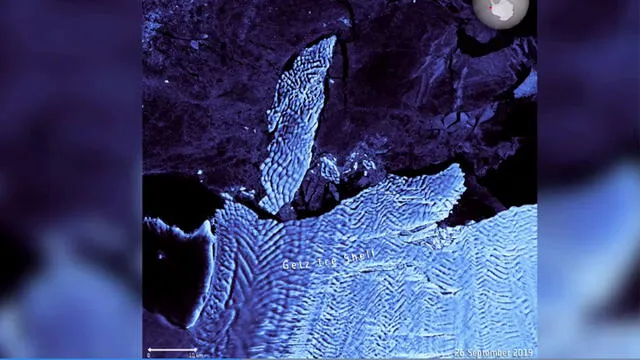 Las imágenes revelan la magnitud del hielo caído en los mares de la Antártida.