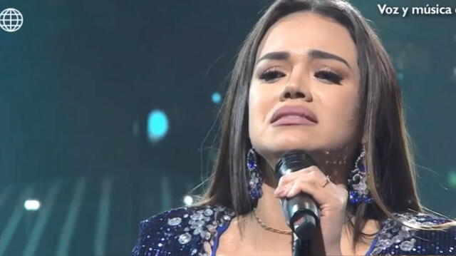 Mayra Goñi llora por interpretación. (Foto: captura)