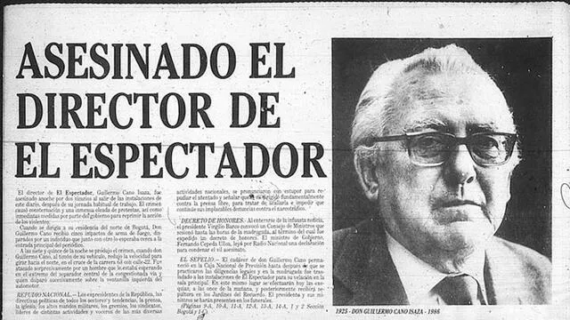 Guillermo Cano Isaza, director de El Espectador, víctima de Pablo Escobar. Foto: difusión