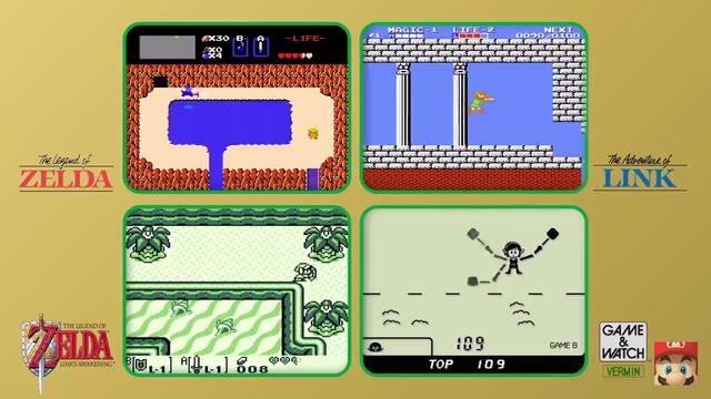 Los juegos incluidos en la pequeña consola. Foto: Nintendo