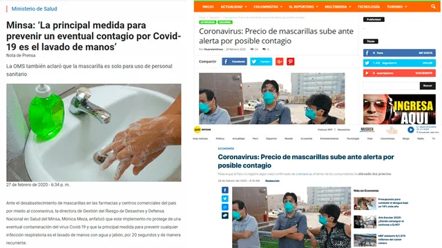 Medios informan sobre el uso desmedido de mascarillas