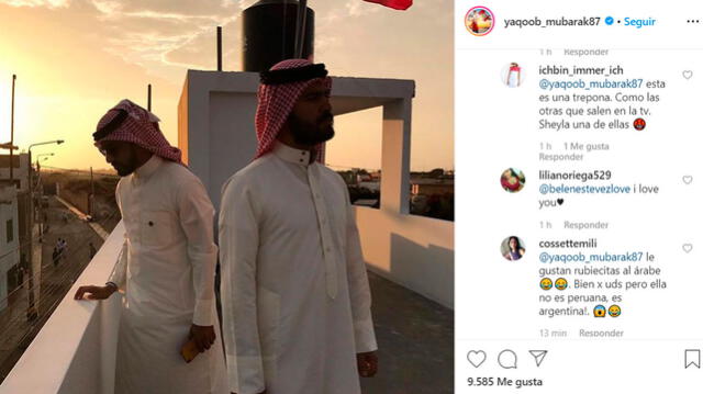 Yaqoob Mubarak y Belén Estévez compartes muestras de afecto por redes  Foto: Instagram