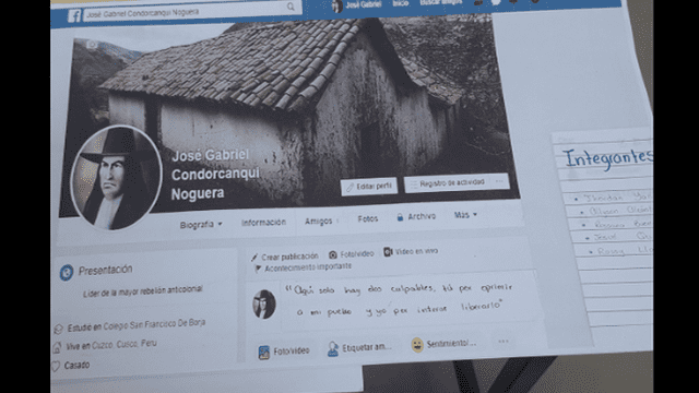 Ica: Profesor enseña historia con perfiles de Facebook de héroes peruanos