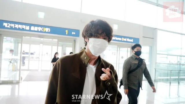 Jin en el aeropuerto de Incheon. Foto: Starnews