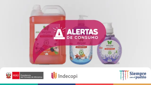Indecopi informó el retiro de estos productos desinfectantes. Foto: gob
