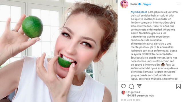 Thalia confiesa la dura batalla que enfrenta contra el Lyme