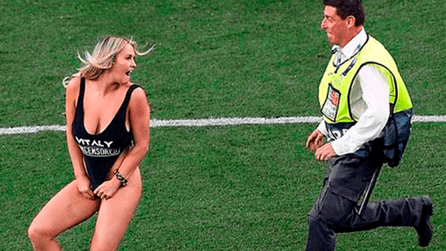 Novio de Kinsey Wolanski hizo lo mismo en la final del Mundial Brasil 2014 [VIDEO]