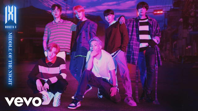 Imagen promocional del nuevo tema de MONSTA X "MIDDLE OF THE NIGHT".