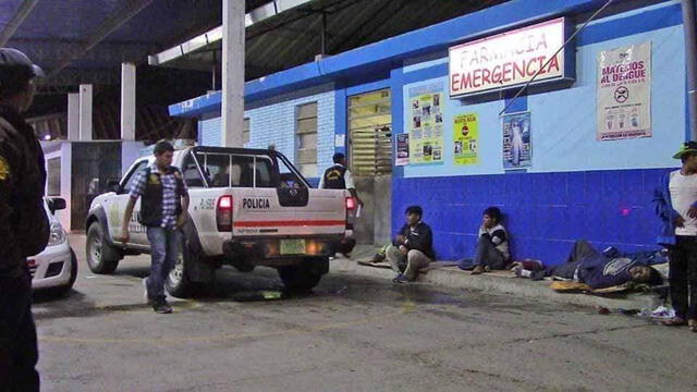 La víctima llegó tarde al hospital. Foto: PNP