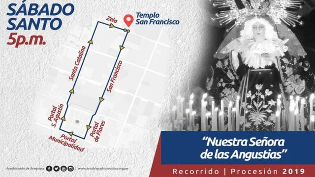 Conoce aquí las calles de Arequipa que cerrarán por procesiones [FOTOS]