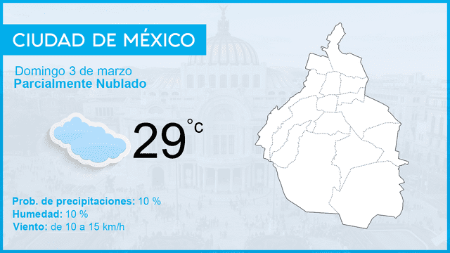 Clima en México para hoy domingo 3 de marzo, según el pronóstico del tiempo Clima en México para hoy domingo 3 de marzo, según el pronóstico del tiempo