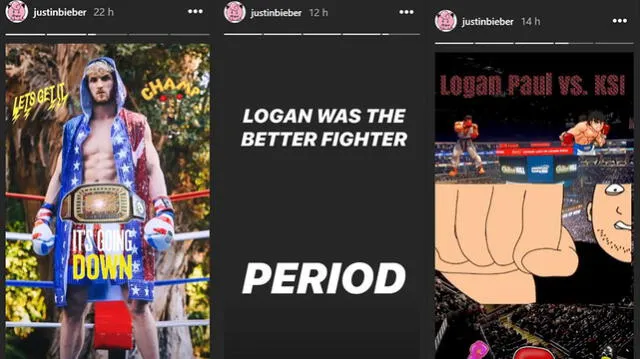 Historias de Instagram de Justin Bieber Historias de Instagram de Justin Bieber