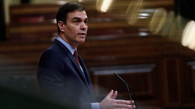 Luego de dos horas de deliberación, el Congreso le dio la aprobación al presidente Pedro Sánchez para extender el estado de alarma hasta el 26 de abril. (Foto: RTVE)