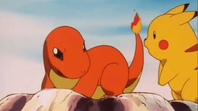 Charmander estuvo apunto de morir bajo la lluvia.