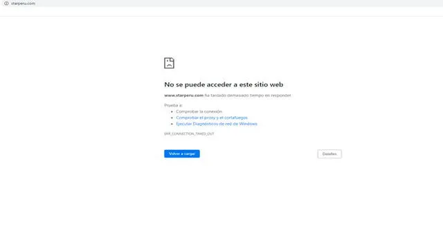 Colapsa página web de Star Perú