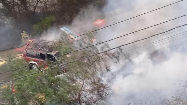 Huarochirí: triple choque genera gran incendio en la Carretera Central [VIDEO]