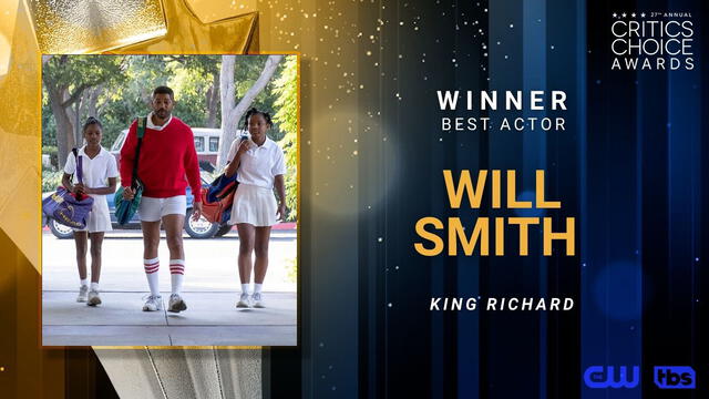 Mejor actor: Will Smith. Foto: Twitter/@criticschoice