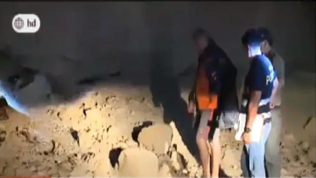 PNP halló restos óseos en un descampado de Chilca [VIDEO] 