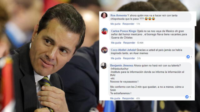 Facebook: Peña Nieto realiza emotiva despedida, pero usuarios lo trolean sin piedad
