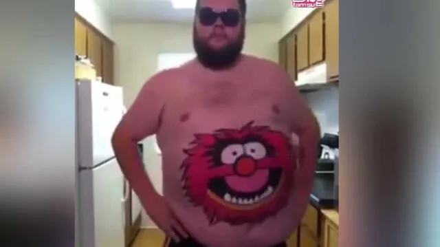Facebook: hombre obeso hace lo más creativo con su figura y provoca la risa de miles [VIDEO]