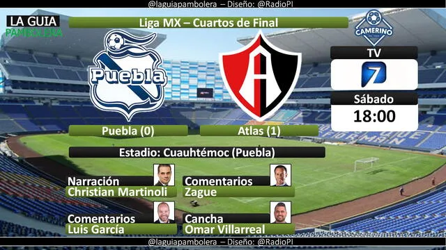 El Puebla vs. Atlas será transmitido por TV Azteca 7.