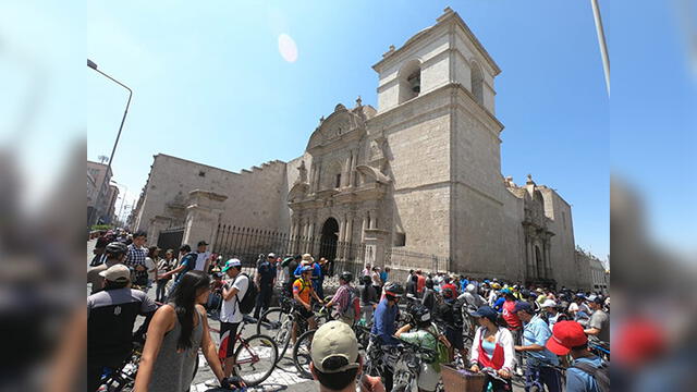 Arequipa: Ciclistas participaron en recorrido turístico por el Centro Histórico [VIDEO]