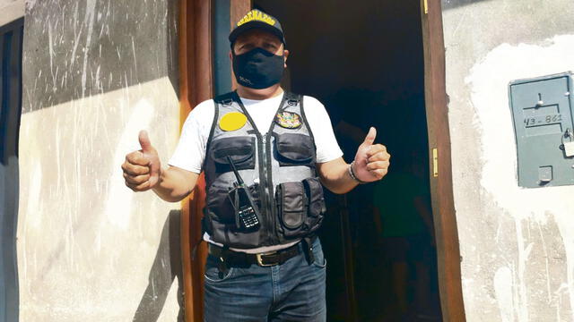 dedicación. Leandro celebrará el Día del Padre cumpliendo su labor de resguardo y orden en las calles de Cusco.
