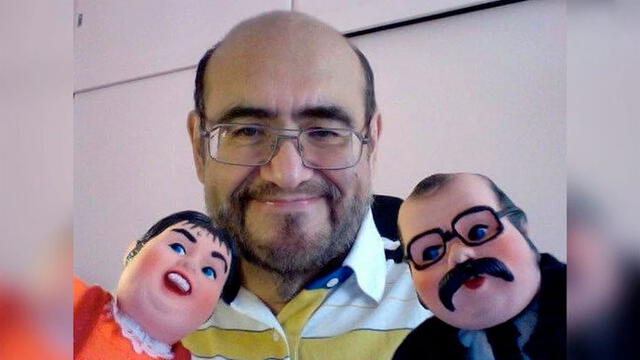 Edgar Vivar junto a sus entrañables personajes: Señor Barriga y Ñoño.