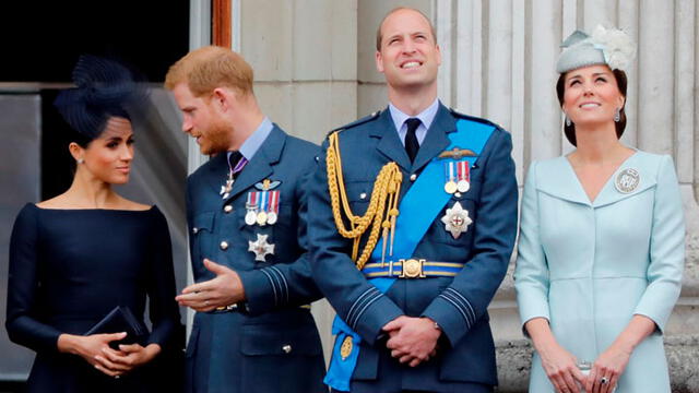 Meghan Markle, príncipe Harry, príncipe William y Kate Middleton