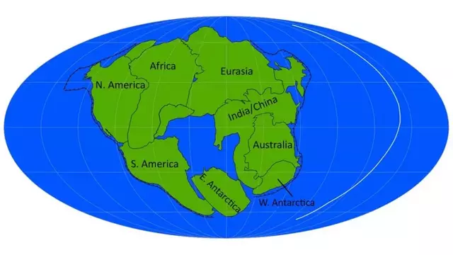 Modelo del supercontinente Pangea Última. Foto: Hanahh Davis et. al.