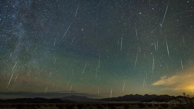 Las Gemínidas producen la mayor tasa de meteoros todos los años. En condiciones óptimas se pueden ver entre 100 a 150 meteoros por hora. Foto: Jeff Sullivan