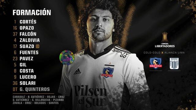 Formación de Colo Colo. Foto: Colo Colo