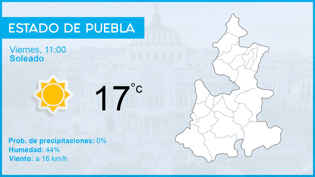 El clima en México por hoy viernes 11 de enero de 2019, de acuerdo al pronóstico del tiempo