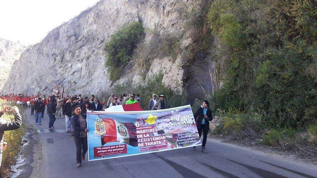 Sexta marcha en tributo a Mártires de Tarata llega a Tacna