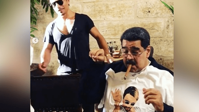 Con habano y degustando jugosa carne, Maduro asiste al restaurante más caro del mundo [VIDEO]