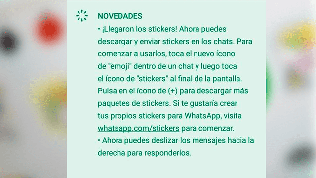 WhatsApp Trucos: ¿Quieres activar los nuevos 'stickers' que llegaron a Android? Aquí te contamos cómo [FOTOS]
