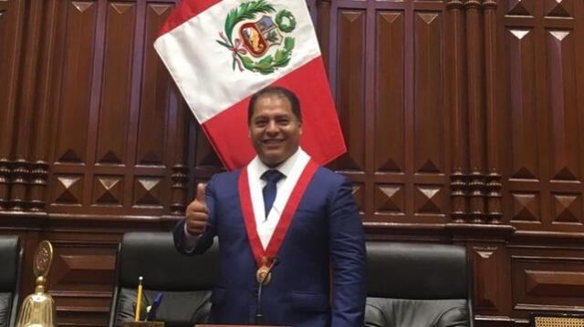 Congresista Robinson Gupioc, miembro de la bancada Podemos Perú, que lidera Daniel Urresti.