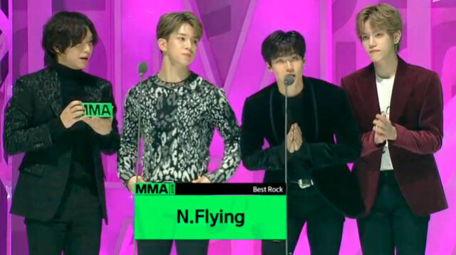 MMA2019: N.Flying se llevó el premio “Best Rock”.