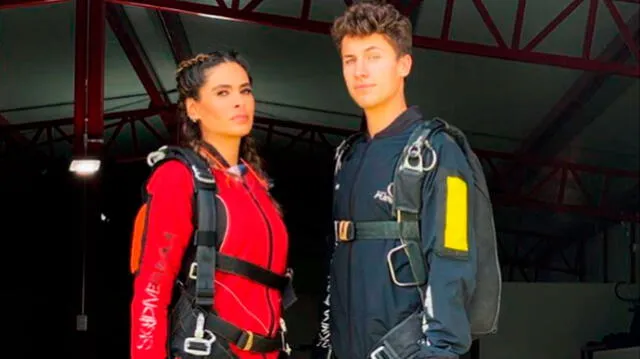 Galilea Montijo cumplió reto de aventarse en paracaídas. Foto: Juanpa Zurita Instagram