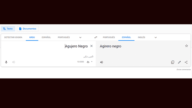 Google Translate: El tag de 'agujero negro' genera extraños resultados [FOTOS] 