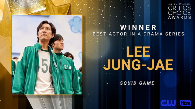 Mejor actor en una serie de drama: Lee Jung Jae. Foto: Twitter/@criticschoice