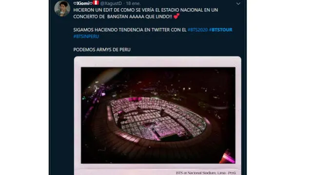 BTS 2020: ARMYs peruanos piden al grupo en Twitter.