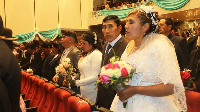 Más de 60 parejas se casaron en matrimonio comunitario en Puno [FOTOS] 