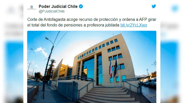 Corte en Chile ordena a AFP entregar el total del fondo de pensiones a profesora jubilada